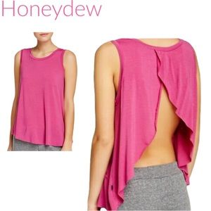🆕 Honeydew Barre Open back pink Tank size large